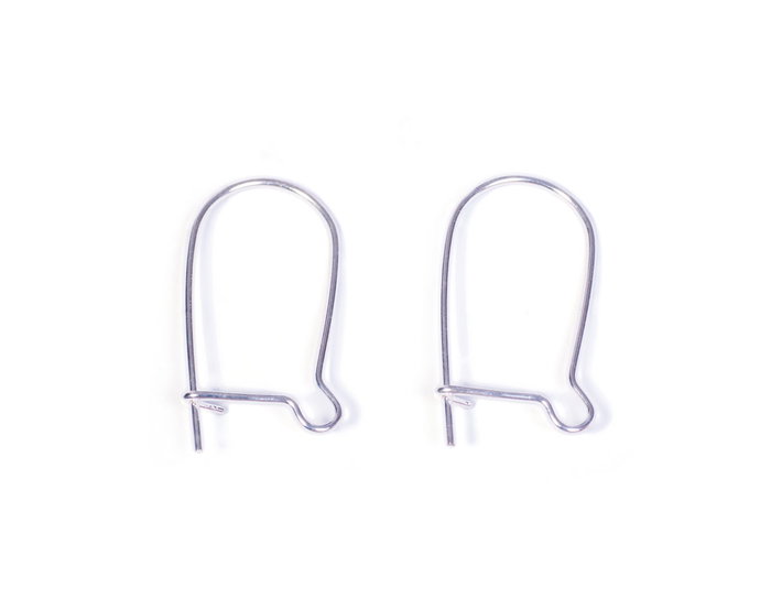 Innspiro Boucle d'oreille métallique crochet hippie fermé argenté 8,3x15,0mm Innspiro Boucle d'oreille métallique crochet hippie fermé argenté 8,3x15,0mm