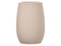 Berilo Pot Polyrésine Salle de Bain Gris Rayures 8.1x11.3x8.1 cm (Set de 12)