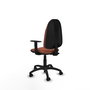PIQUERAS Y CRESPO Chaise de bureau Algarra, tissu marron, accoudoirs 1D