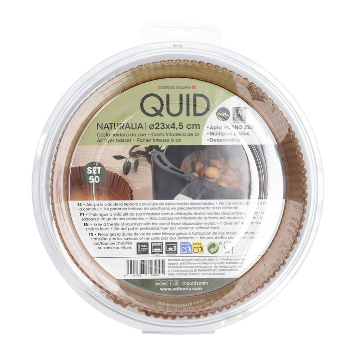 Lot de plateaux pour aliments Quid Naturalia Marron 4,5 x 23 cm 50 Unités