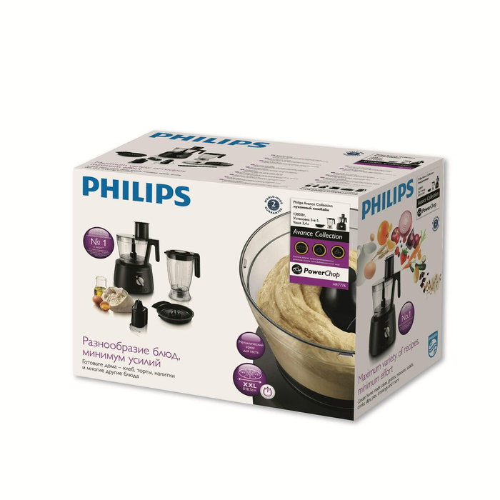 Philips Robot de cuisine multifonction Série 7000 HR7776/90, Noir Philips Robot de cuisine multifonction Série 7000 HR7776/90, Noir