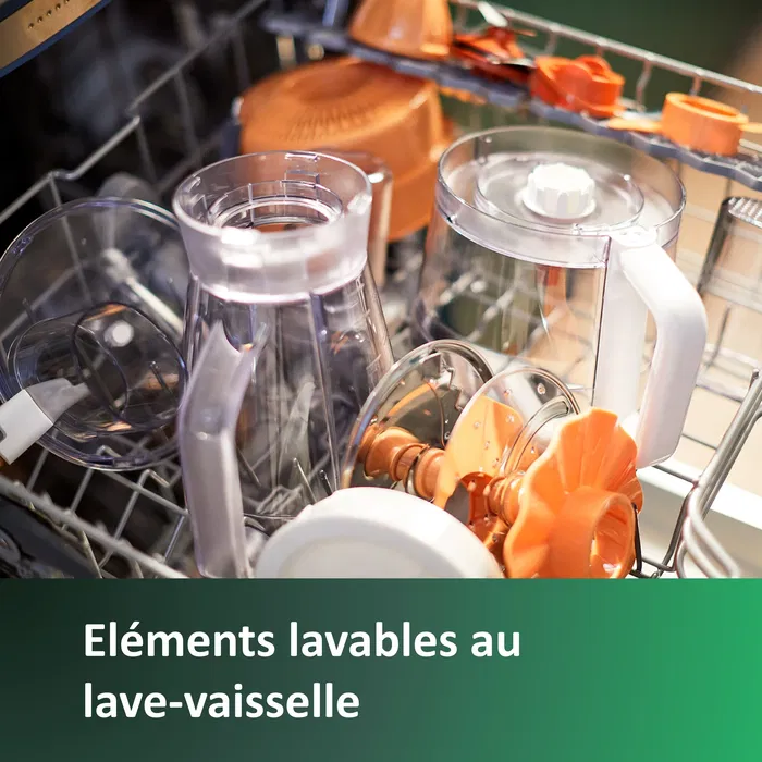 Philips HR7776/90 Robot Multifonction Avance Série 7000 - 1300W, 12 vitesses, bol 3.4L, PowerChop, Crochet Pétissage Métallique, Noir