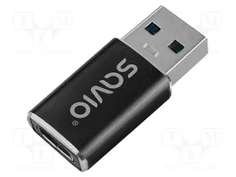 SAVIO Adaptateur OTG USB 3.1 USB A vers USB C noir