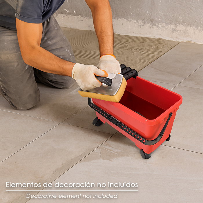 WOLFPACK LINEA PROFESIONAL Cubeta Alicatador 24 litres avec roues WOLFPACK LINEA PROFESIONAL Cubeta Alicatador 24 litres avec roues