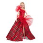 Barbie - Poupée Barbie Signature Holiday Blonde Hrm61 Mattel - Collection Signature avec robe rouge à carreaux - Jouet pour filles +6 ans - Versions multilingues