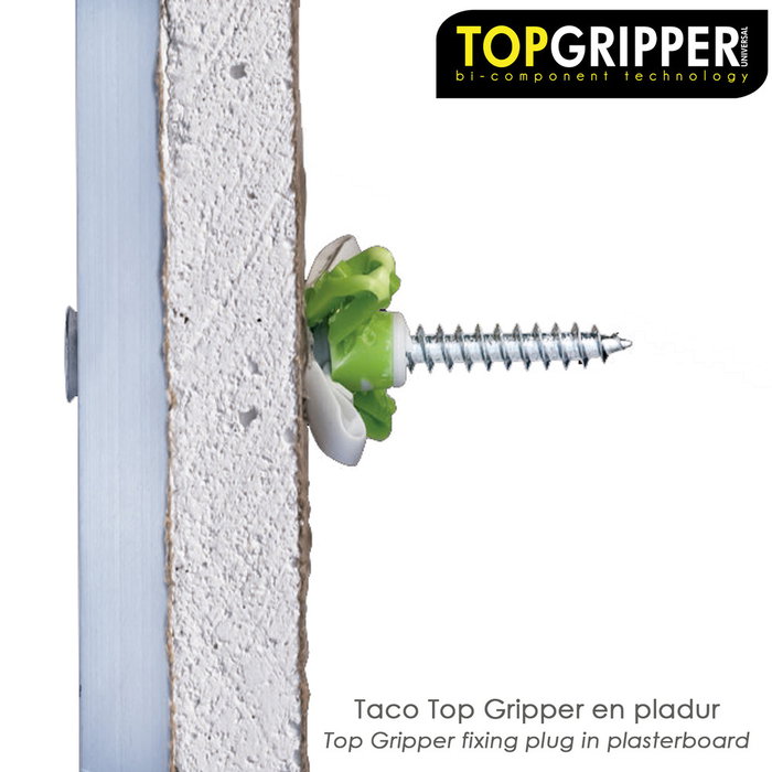 WOLFPACK LINEA PROFESIONAL Blister de chevilles Topgripper bimatériau Ø 5 mm avec vis, 50 pièces