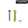 WOLFPACK LINEA PROFESIONAL Blister de chevilles Topgripper bimatériau Ø 5 mm avec vis, 50 pièces
