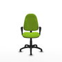 PIQUERAS Y CRESPO Chaise de bureau Algarra, Simili cuir Pistache, Base Polyamide noire