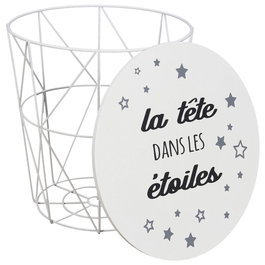 Home Deco Kids CESTA- MESA VARILLA ESTRELLAS