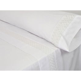 Jeu de draps Tejidos Reina ELISA Blanc Gran lit 2 persones