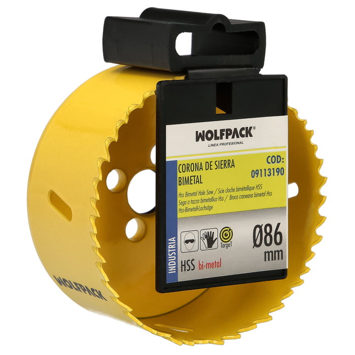 WOLFPACK LINEA PROFESIONAL Scie cloche bimétal Target Ø 86 mm WOLFPACK LINEA PROFESIONAL Scie cloche bimétal Target Ø 86 mm