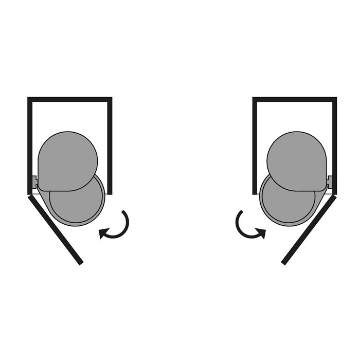 Emuca Bac de recyclage à fixer sur porte de meuble, 1 bac amovible 13 litres Plastique, Gris
