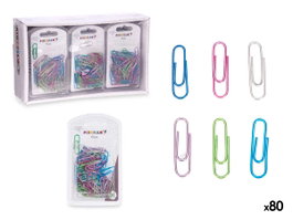 PINCELLO Set 80 Clips Métallisés Petits Multicolores