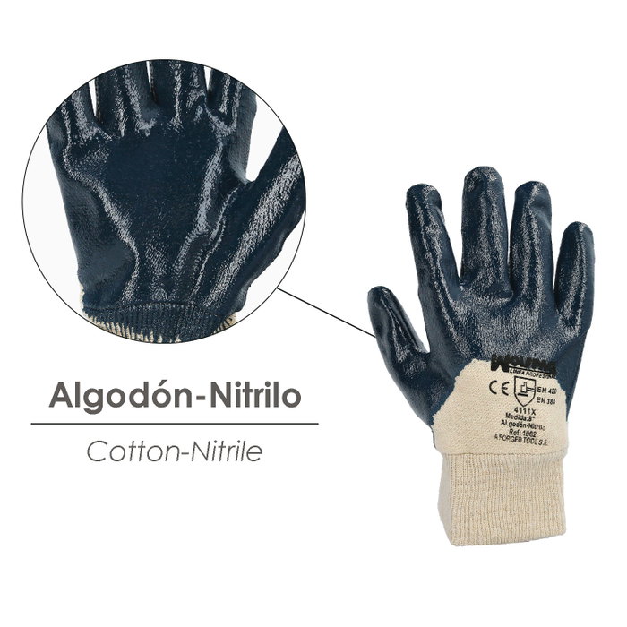 WOLFPACK LINEA PROFESIONAL Gants en nitrile lourd Nimax 8 pouces