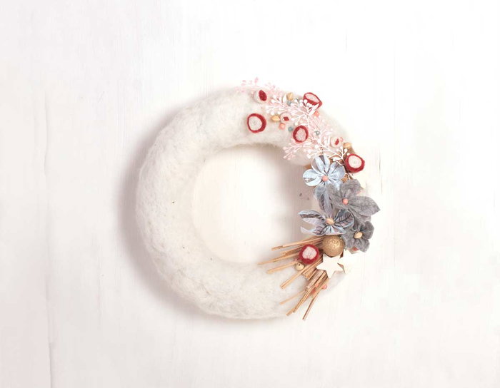 Innspiro Couronne de polystyrène expansé de 25 cm formes géométriques