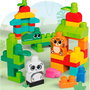 Mega Bloks Jeu de Construction Blocs de Grande Taille avec 250 Pièces - Ensemble de Blocs Animaux (Lion, Girafe, Panda) - Blocs de Construction Éducatifs pour Enfants dès 12 Mois
