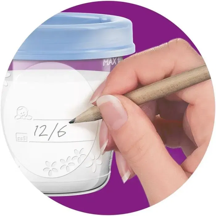 Philips Avent Pots de conservation pour lait maternel, 10 x 180 ml avec 2 adaptateurs, compatibles tire-lait et tétines Philips Avent Pots de conservation pour lait maternel, 10 x 180 ml avec 2 adaptateurs, compatibles tire-lait et tétines
