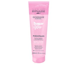 Byphasse Gommage corporel prébiotique Sugar Glow 300 ml - Exfoliant doux avec noyaux d'abricot et pierre ponce pour une peau radieuse