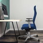Piqueras Y Crespo Fauteuil Albacete Orange avec mécanisme synchrone et base aluminium