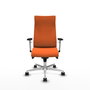 Piqueras Y Crespo Fauteuil Albacete Orange avec mécanisme synchrone et base aluminium