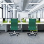 Piqueras Y Crespo Fauteuil Albacete Orange avec mécanisme synchrone et base aluminium