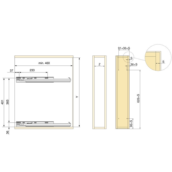 Emuca porte-bouteilles latéral extractible TitaneMax, avec fermeture amortie, module 200mm, Acier, Chromé Emuca porte-bouteilles latéral extractible TitaneMax, avec fermeture amortie, module 200mm, Acier, Chromé