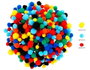 Innspiro Lot de 300 Pompons Assortis (10mm à 25mm)