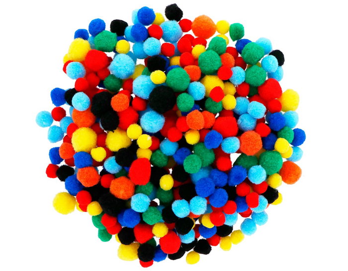 Innspiro Lot de 300 Pompons Assortis (10mm à 25mm) Innspiro Lot de 300 Pompons Assortis (10mm à 25mm)