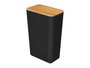KINVARA Lot de 8 bocaux rectangulaires hauts 1,75L noir-marron