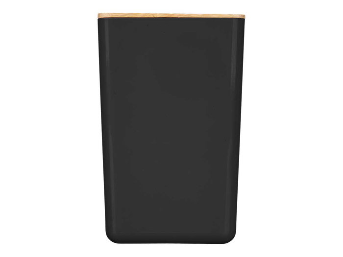 KINVARA Lot de 8 bocaux rectangulaires hauts 1,75L noir-marron