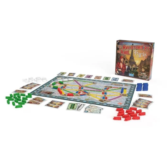 Asmodee - Aventuriers du Rail Paris - Jeu de société sur Paris années 30 - Durée de partie 15 min - Pour toute la famille dès 8 ans - Version française