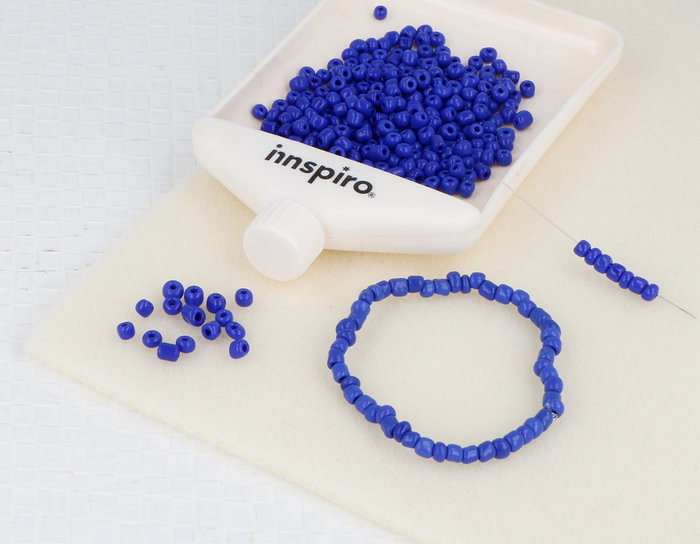 Innspiro Rocaille de verre ronde opaque bleu marine 3,8 mm 500g Innspiro Rocaille de verre ronde opaque bleu marine 3,8 mm 500g