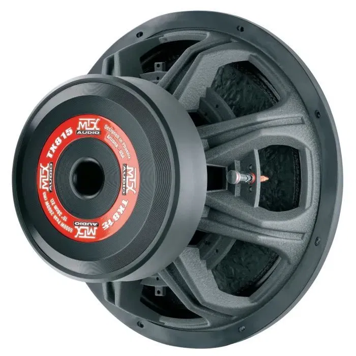 MTX Audio TX815 - Subwoofer voiture 38 cm (15") - 2000W RMS - Châssis aluminium RFL - Bobine 3" - Pour caisson clos ou bass-reflex - Membrane en fibre