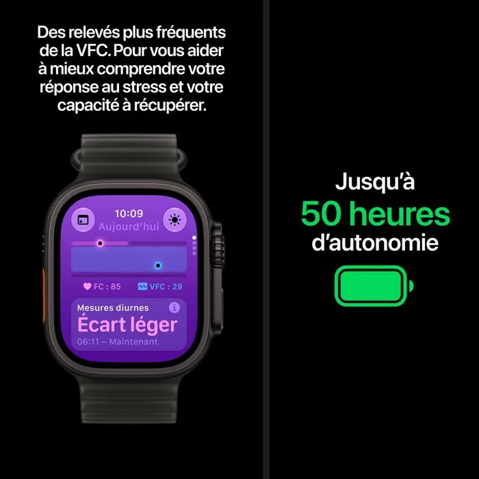 Apple Watch Ultra 4 GPS + Cellular - 49mm - Black Titanium - Bracelet Milanese Loop Black Titanium - L