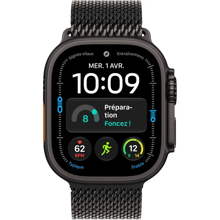 Apple Watch Ultra 4 GPS + Cellular - 49mm - Black Titanium - Bracelet Milanese Loop Black Titanium - L