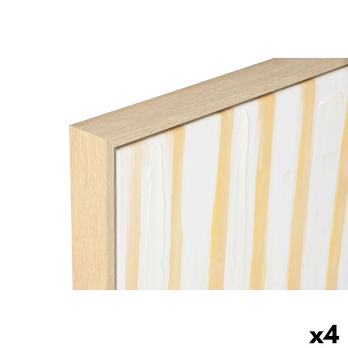 Home ESPRIT Toile 60 x 4 x 80 cm (4 Unités) Design Citron