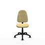 PIQUERAS Y CRESPO Chaise de bureau Algarra similicuir crème sans accoudoirs