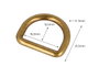 Innspiro Anneau en forme de D en Zamak Or Vieilli 19,5 mm, 5 unités