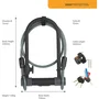 Yale Antivol Vélo U YUL2C/13/230/1 avec Câble Sécurité, 4 Clés, Certifié Sold Secure Silver - Pour VTT, Scooter, Mobilier Jardin