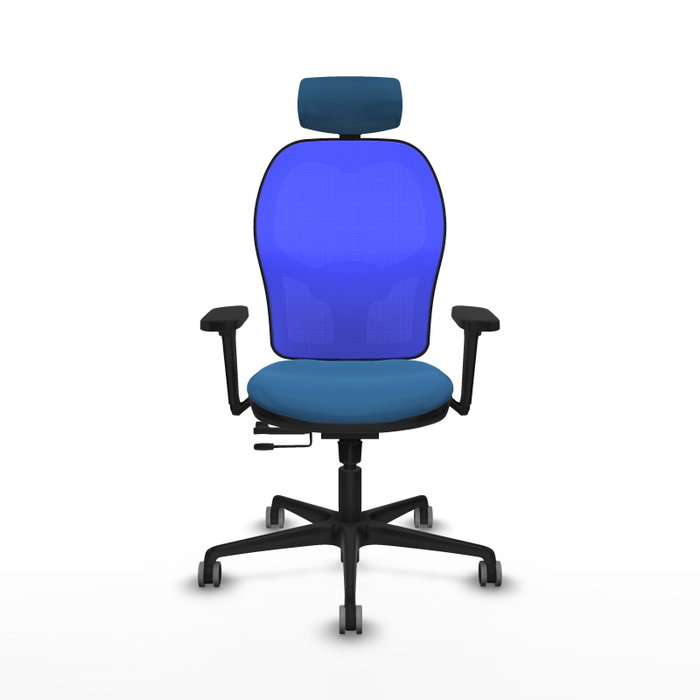 Piqueras y Crespo Chaise de Bureau Jorquera avec Appui-tête 2D et Accoudoirs 3D, Bleu clair