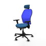 Piqueras y Crespo Chaise de Bureau Jorquera avec Appui-tête 2D et Accoudoirs 3D, Bleu clair