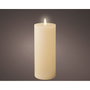 Lumineo Bougie LED en cire beige avec effet flamme