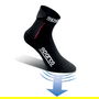 Sparco Chaussettes Hyperspeed S01290NR4243 T 42-43, Talon Cordura Renforcé, Pour Simulation