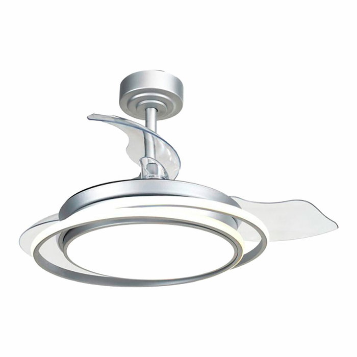 Ventilateur de Plafond avec Lumière CristalRecord Argenté 35 W (3000 K) (4000 K)