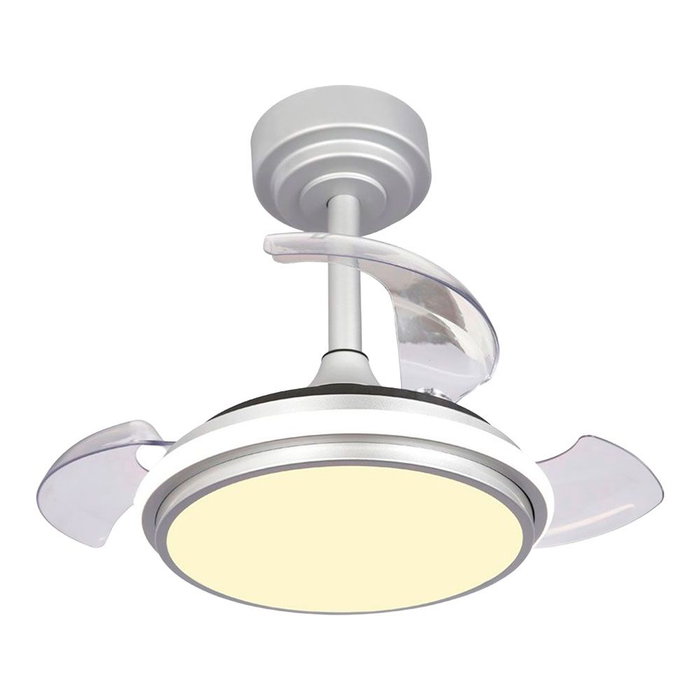 Ventilateur de Plafond avec Lumière CristalRecord Argenté 35 W (3000 K) (4000 K)