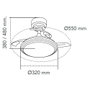 Ventilateur de Plafond avec Lumière CristalRecord Argenté 35 W (3000 K) (4000 K)
