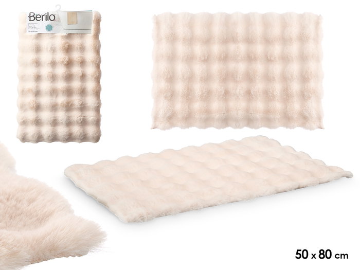 Berilo Tapis de Bain Blanc 80x50 cm, Antidérapant, Polyester, Moelleux 2,5 cm (Set de 12) Berilo Tapis de Bain Blanc 80x50 cm, Antidérapant, Polyester, Moelleux 2,5 cm (Set de 12)