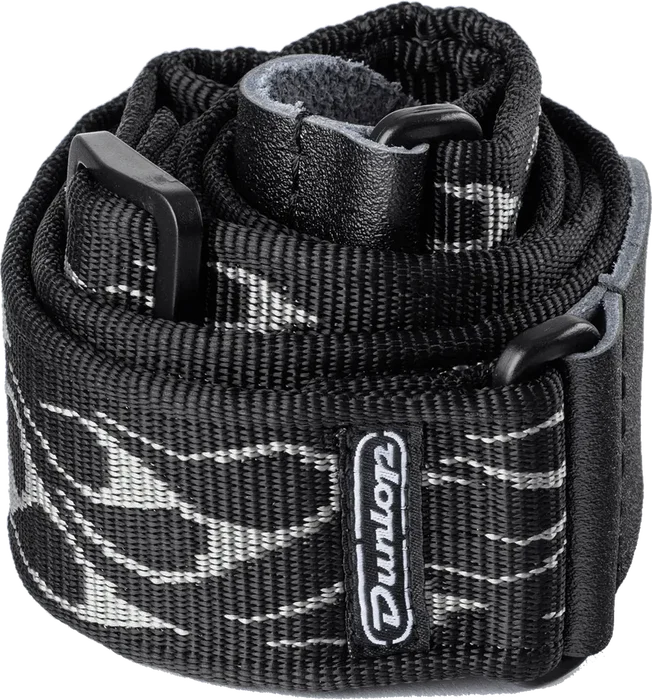 Dunlop Corresse pour Guitare/Basse Jacquard Gris Flameado 6x5x34 cm