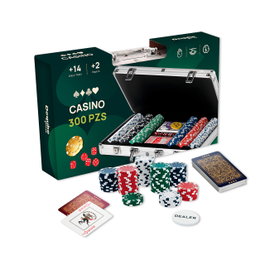 DEQUBE Set de 300 jetons de poker avec mallette