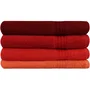Ensemble de 4 serviettes de bain Orange - 70 x 140 cm